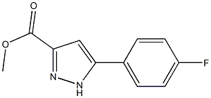 Methyl 5-(4-fluorophenyl)-1H-pyrazole-3-carboxylate 구조식 이미지