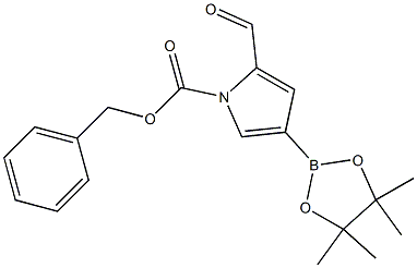 benzyl 2-forMyl-4-(4,4,5,5-tetraMethyl-1,3,2-dioxaborolan-2-yl)-1H-pyrrole-1-carboxylate Structure