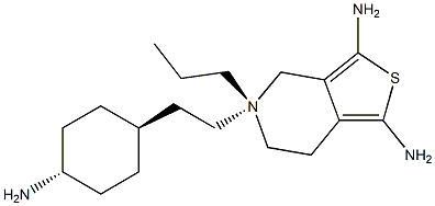 (S)-N6-[2-(trans-4-AMinocyclohexyl)ethyl]-N6-propyl-4,5,6,7-tetrahydrobenzothiazole-2,6-diaMine 구조식 이미지