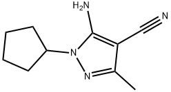 5-AMINO-1-CYCLOPENTYL-3-METHYL-1H-PYRAZOLE-4-CARBONITRILE Structure