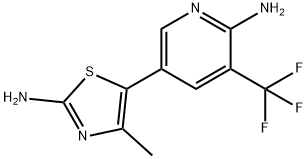 5-(6-aMino-5-(trifluoroMethyl)pyridin-3-yl)-4-Methylthiazol-2-aMine 구조식 이미지