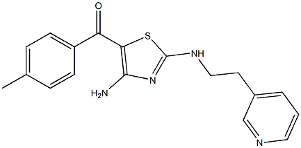 (4-aMino-2-((2-(pyridin-3-yl)ethyl)aMino)thiazol-5-yl)(p-tolyl)Methanone 구조식 이미지