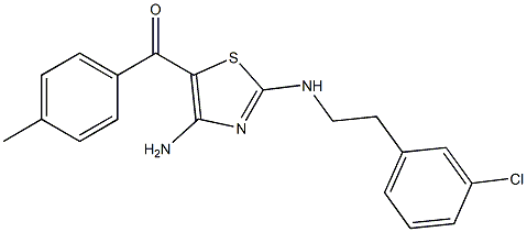 (4-aMino-2-((3-chlorophenethyl)aMino)thiazol-5-yl)(p-tolyl)Methanone 구조식 이미지