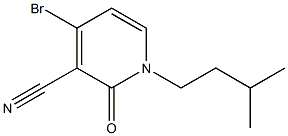 4-broMo-1-isopentyl-2-oxo-1,2-dihydropyridine-3-carbonitrile 구조식 이미지