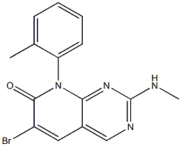 6-broMo-2-(MethylaMino)-8-(o-tolyl)pyrido[2,3-d]pyriMidin-7(8H)-one 구조식 이미지