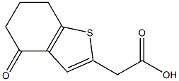 2-(4,5,6,7-tetrahydro-4-oxobenzo[b]thiophen-2-yl)acetic acid 구조식 이미지