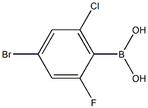 4-BroMo-6-chloro-2-fluorophenylboronicacid Structure