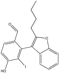 (2-Butylbenzofuran-3-yl)(4-hydroxy-3-iodophenyl) Methanone Structure