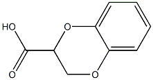 (2RS)-2,3-Dihydro-1,4-benzodioxine-2-carboxylic Acid 구조식 이미지