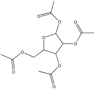 Acetic acid 2,4-diacetoxy-5-acetoxyMethyl-tetrahydro-furan-3-yl ester 구조식 이미지