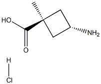 trans-3-AMino-1-Methylcyclobutanecarboxylic acid hydrochloride Structure