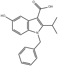 1-benzyl-5-hydroxy-2-isopropyl-1H-indole-3-carboxylic acid 구조식 이미지