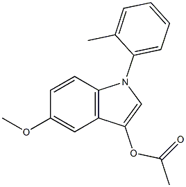 Acetic acid 5-Methoxy-1-o-tolyl-1H-indol-3-yl ester 구조식 이미지