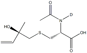 (R,S)-N-Acetyl-S-(2-hydroxy-2-Methyl-3-buten-1-yl)-L-cysteine-d3 (90%) 구조식 이미지