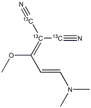 2-[3-(DiMethylaMino)-1-Methoxy-2-propen-1-ylidene]-propanedinitrile-13C3 구조식 이미지
