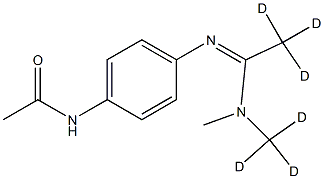 N'-(4-AcetylaMinophenyl)-N,N-diMethylacetaMidine-d6 구조식 이미지