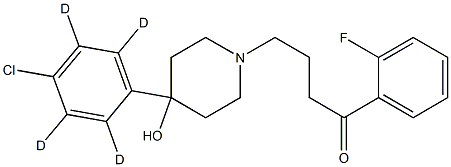 4-[4-(4-Chlorophenyl-d4)-4-hydroxy-1-piperidinyl]-1-(2-fluorophenyl)-1-butanone 구조식 이미지