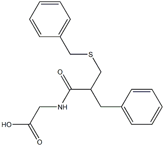 N-[2-[[(phenylMethyl)thio]Methyl]-1-oxo-3-phenylpropyl]glycine Structure