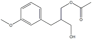 2-[(3-Methoxyphenyl)Methyl]-1,3-propanediol Monoacetate 구조식 이미지