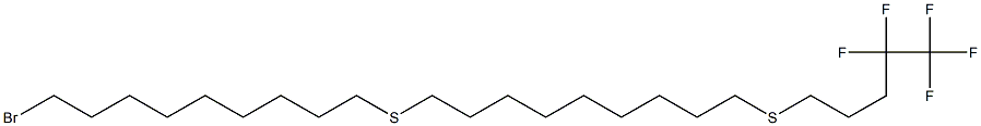 9-[[9-[(4,4,5,5,5-Pentafluoropentyl)thio]nonyl]thio]nonyl BroMide Structure