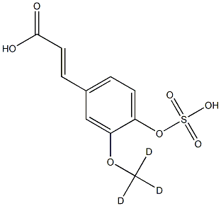 3-[3-(Methoxy-d3)-4-(sulfooxy)phenyl]-2-propenoic Acid 구조식 이미지