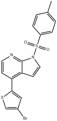 4-(4-broMothiophen-2-yl)-1-tosyl-1H-pyrrolo[2,3-b]pyridine 구조식 이미지