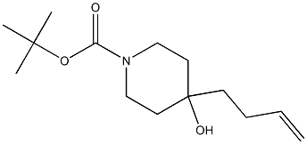 tert-butyl 4-(but-3-enyl)-4-hydroxypiperidine-1-carboxylate 구조식 이미지