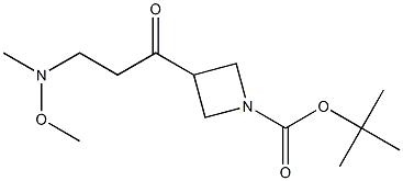 tert-butyl 3-(3-(Methoxy(Methyl)aMino)propanoyl)azetidine-1-carboxylate 구조식 이미지