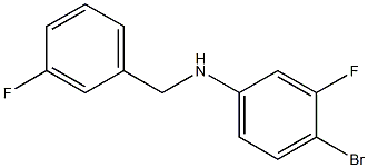 4-BroMo-3-fluoro-N-(3-fluorobenzyl)aniline, 97% 구조식 이미지