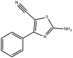 2-AMino-5-cyano-4-phenylthiazole, 97% 구조식 이미지