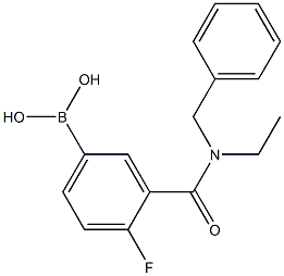 3-[Benzyl(ethyl)carbaMoyl]-4-fluorobenzeneboronic acid, 97% Structure