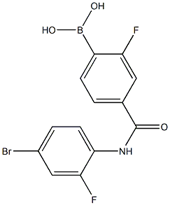 4-(4-BroMo-2-fluorophenylcarbaMoyl)-2-fluorobenzeneboronic acid, 97% Structure