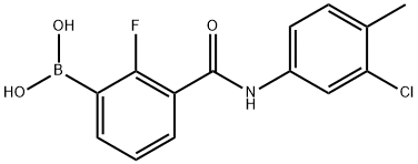 3-(3-Chloro-4-MethylphenylcarbaMoyl)-2-fluorobenzeneboronic acid, 97% Structure