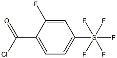 2-Fluoro-4-(pentafluorothio)benzoyl chloride, 97% 구조식 이미지