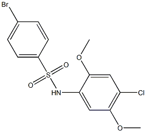 4-BroMo-N-(4-chloro-2,5-diMethoxyphenyl)benzenesulfonaMide, 97% 구조식 이미지