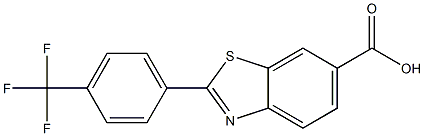 2-(4-TrifluoroMethyl-phenyl)-benzothiazole-6-carboxylic acid Structure