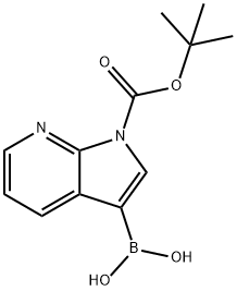 1-(tert-butoxycarbonyl)-1H-pyrrolo[2,3-b]pyridin-3-ylboronic acid Structure