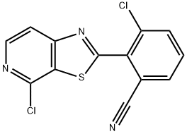 3-chloro-2-(4-chlorothiazolo[5,4-c]pyridin-2-yl)benzonitrile 구조식 이미지