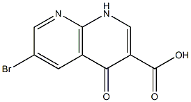 6-broMo-4-oxo-1,4-dihydro-1,8-naphthyridine-3-carboxylic acid Structure