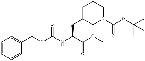 (S)-1-BOC-3-(2-CBZ-AMINO-2-METHOXYCARBONYL-ETHYL)PIPERIDINE Structure