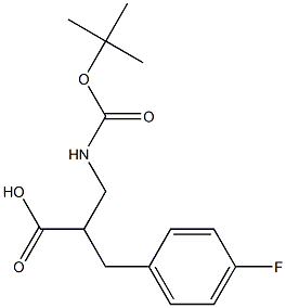 2-(N-BOC-AMINOMETHYL)-3-(4-FLUOROPHENYL)PROPIONIC ACID 구조식 이미지