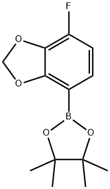 2-(7-Fluoro-2H-1,3-benzodioxol-4-yl)-4,4,5,5-tetramethyl-1,3,2-dioxaborolane Structure
