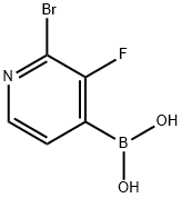 2-bromo-3-fluoropyridine-4-boronic acid 구조식 이미지