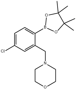 4-{[5-chloro-2-(tetramethyl-1,3,2-dioxaborolan-2-yl)phenyl]methyl}morpholine 구조식 이미지