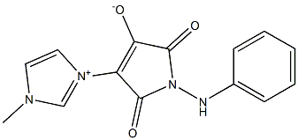 1-(4-Oxido-2,5-dioxo-1-phenylamin o-2,5-dihydro-1H-pyrrol-3-yl)-3-methyl-3H-imidazol-1-ium 구조식 이미지
