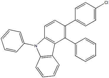 3-(4-chlorophenyl)-N-(4-Biphenyl)carbazole Structure