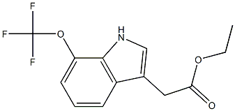 ethyl 2-(7-(trifluoroMethoxy)-1H-indol-3-yl)acetate 구조식 이미지