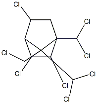 2-exo,3-endo,5-exo,8,9,9,10,10-Octachlorobornane Structure