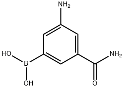 3-aMino-5-carbaMoylphenylboronic acid Structure