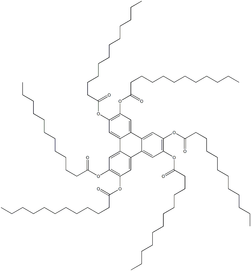 2,3,6,7,10,11-Hexakis[dodecanoyloxy]triphenylen 구조식 이미지